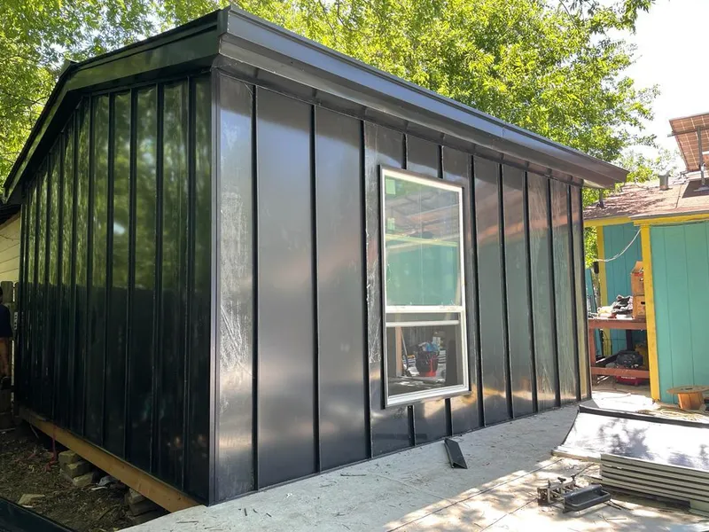 Black standing seam metal wall panels for Metal Roof Installation in Wilmington Island